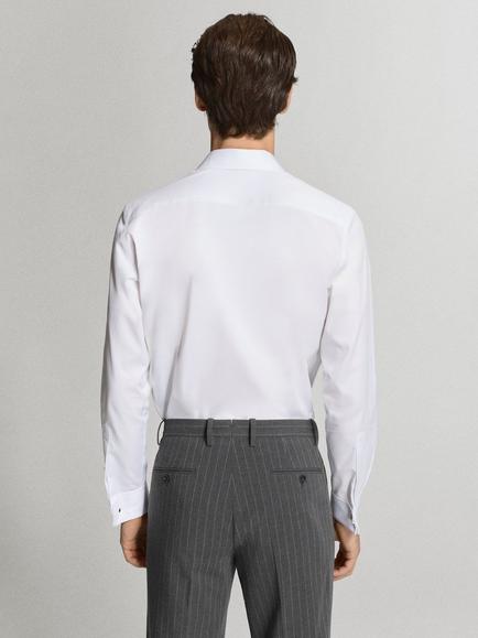 Mango Slim Fit Cotton Shirt, White - view 2, White