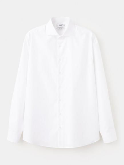 Mango Regular Fit Cotton Shirt, White, White