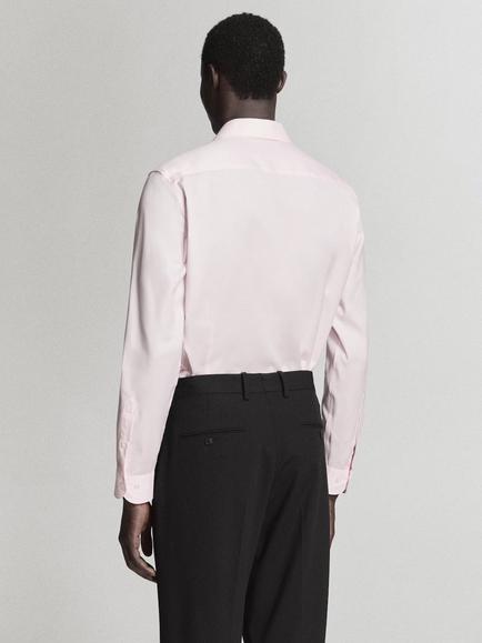 Mango Regular Fit Cotton Shirt, Light Pink - view 2, Light Pink