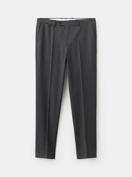 Mango Slim Fit Tailored Wool Suit Trousers, Grey, Grey