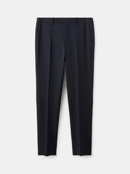 Mango Mid Rise Tailored Wool Suit Trousers, Navy, Navy