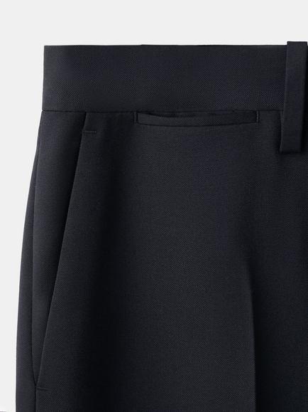 Mango Mid Rise Tailored Wool Suit Trousers, Navy - view 2, Navy