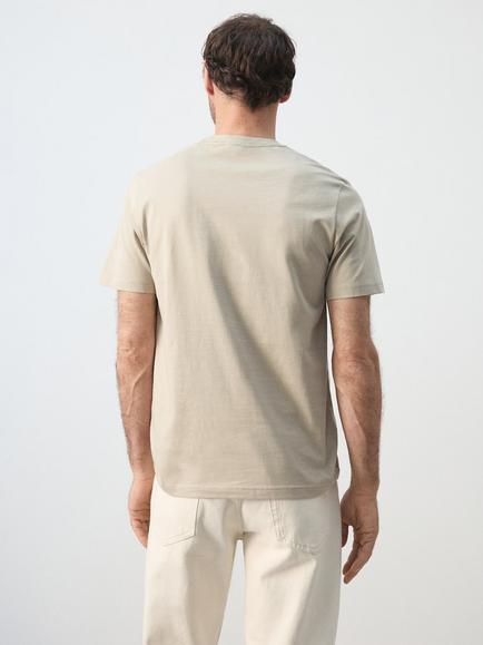 Mango Regular Fit Short Sleeve T-Shirt - view 2, Sand