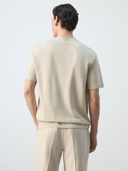 Mango Regular Fit Short Sleeve T-Shirt - view 2, Ivory