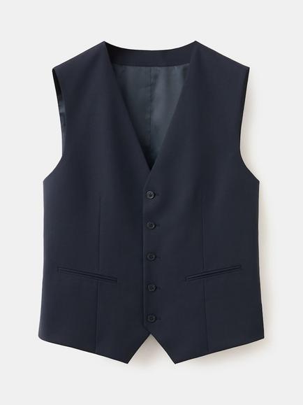 Mango Wool Waistcoat, Navy, Navy