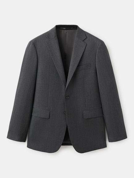 Mango Wool Tailored Slim Fit Notch Lapel Blazer, Grey, Grey