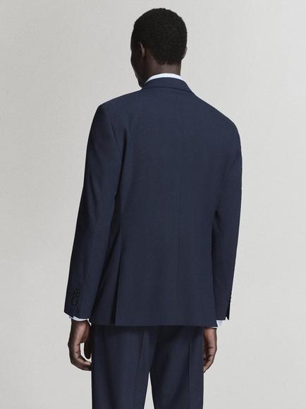 Mango Tailored Slim Fit Two-Button Blazer, Marine - view 2, Marine
