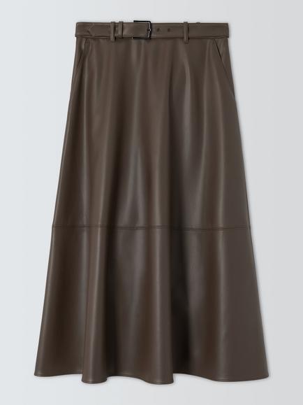 M-M by MaxMara Domino Skirt, Dark Brown, Dark Brown