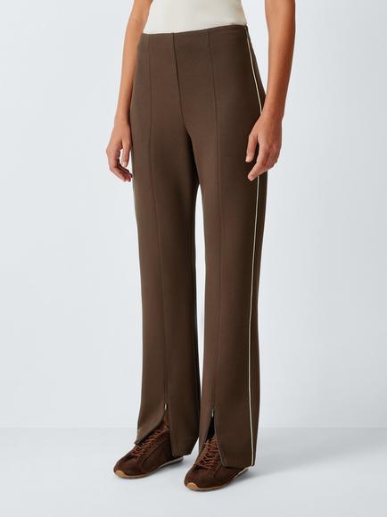 M-M by MaxMara Fumetto Stripe Leg Jersey Joggers, Dark Brown, Dark Brown