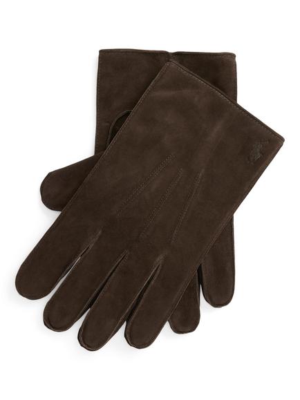 Ralph Lauren Suede Gloves, Dark Brown, Dark Brown