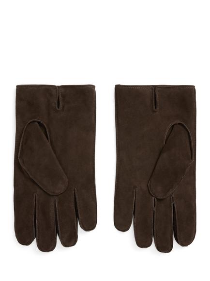 Ralph Lauren Suede Gloves, Dark Brown - view 2, Dark Brown