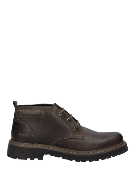 Josef Seibel Curtis 06 Leather Lace-Up Boots, Dark Brown, Dark Brown