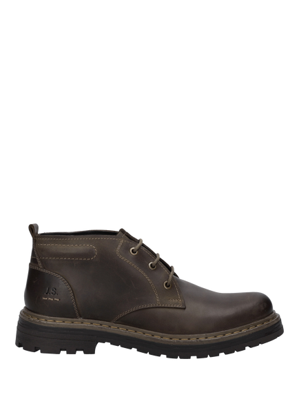 Josef Seibel Curtis 06 Leather Lace-Up Boots, Dark Brown - view 2, Dark Brown