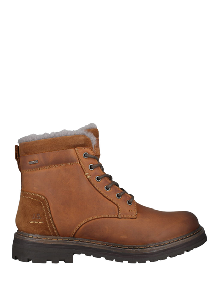 Josef Seibel Curtis 50 Leather Ankle Boots, Chestnut Brown - view 2, Chestnut Brown