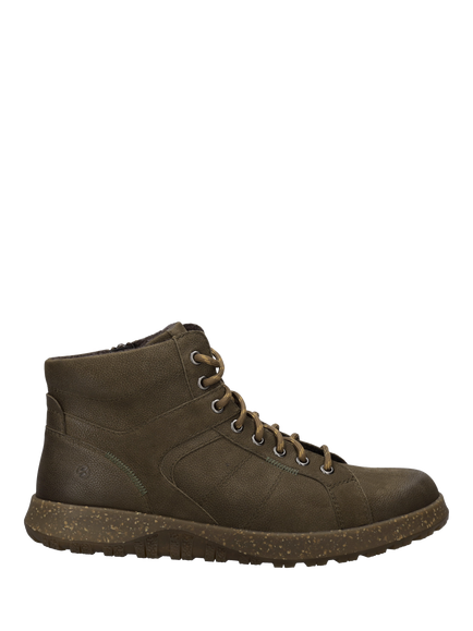 Josef Seibel Jaron 04 Leather Lace-Up Boots, Brown - view 2, Brown