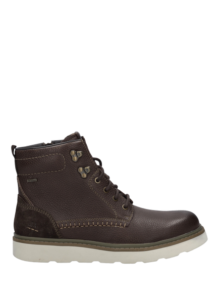 Josef Seibel Trent 50 Waterproof Leather Lace-Up Ankle Boots, Dark Brown