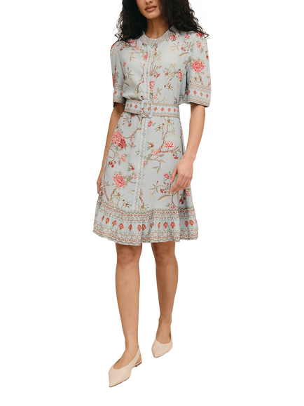 Raishma Everly Floral Shirt Dress, Blue, Blue