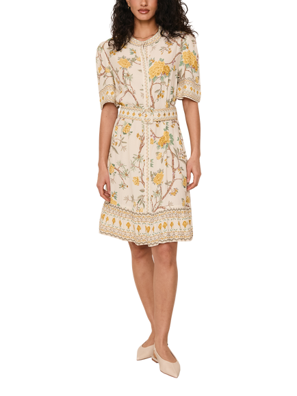 Raishma Everly Floral Shirt Dress, Yellow, Yellow