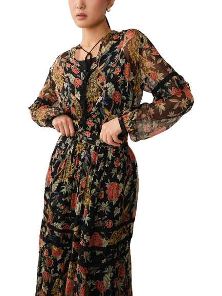 Raishma Renee Floral Print Shirt, Black - view 2, Black
