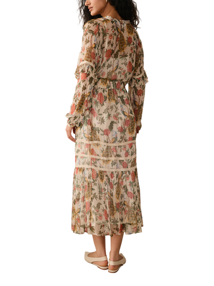 Raishma Renee Floral Print Skirt, Cream - view 2, Cream