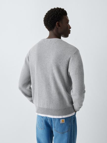 Colorful Standard Recycled Merino Wool Jumper, Heather Grey - view 2, Heather Grey