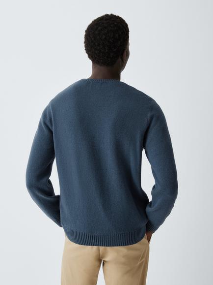 Colorful Standard Recycled Merino Wool Jumper, Petrol Blue - view 2, Petrol Blue