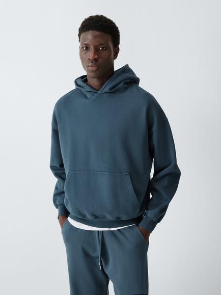 Colourful Standard Cotton Oversized Hoodie Sweatshirt, Petrol Blue, Petrol Blue