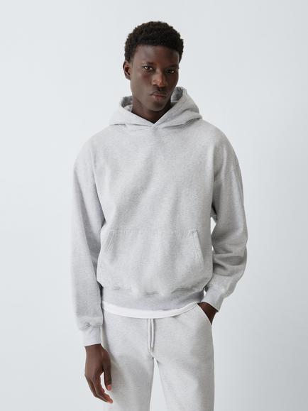 Colorful Standard Cotton Oversized Hoodie Top, Snow Melange, Snow Melange