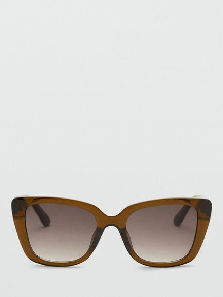 Mango Cat's Eye Square Sunglasses - view 2, Brown
