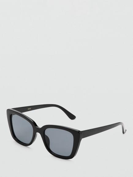Mango Cat's Eye Square Sunglasses, Black