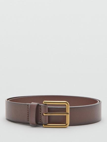 Mango Cinturon Como Leather Belt, Leather