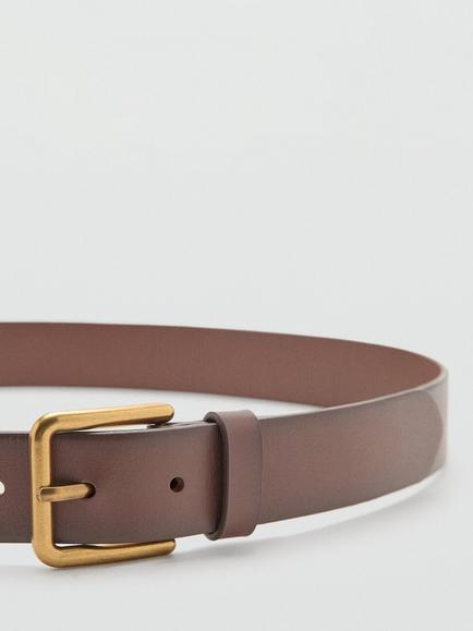 Mango Cinturon Como Leather Belt - view 2, Leather