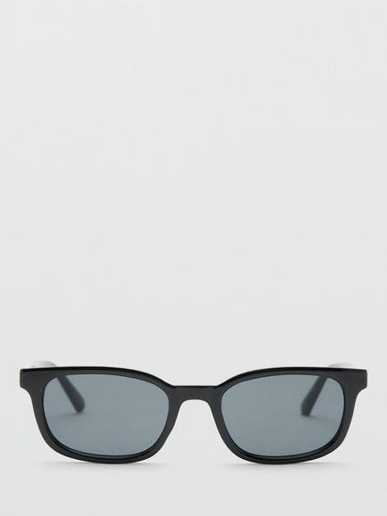 Mango Rectangular Sunglasses, Black - view 2, Black
