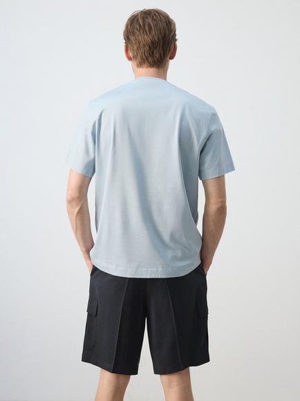 Mango Regular Fit Short Sleeve T-Shirt - view 2, Porcelain