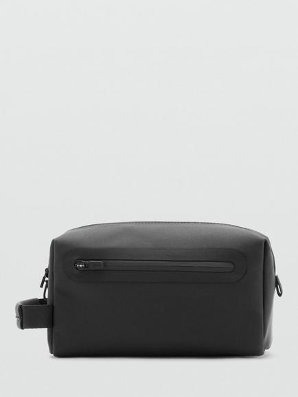 Mango Matte Wash Bag, Black, Black