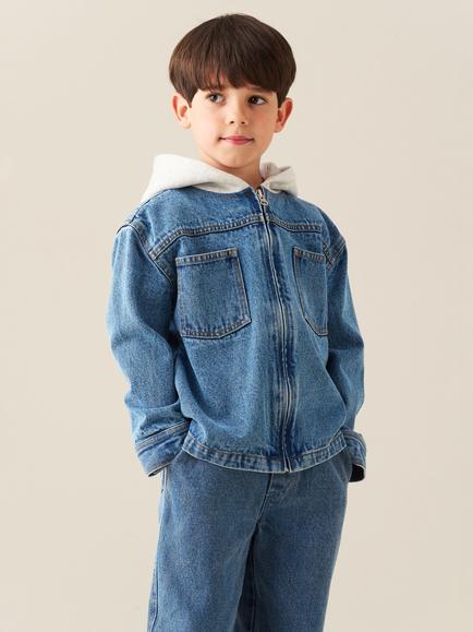 Angel & Rocket Kids' Sid Denim Jacket, Blue, Blue
