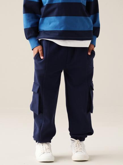 Angel & Rocket Kids' Frank Cuffed Utility Joggers, Navy, Navy