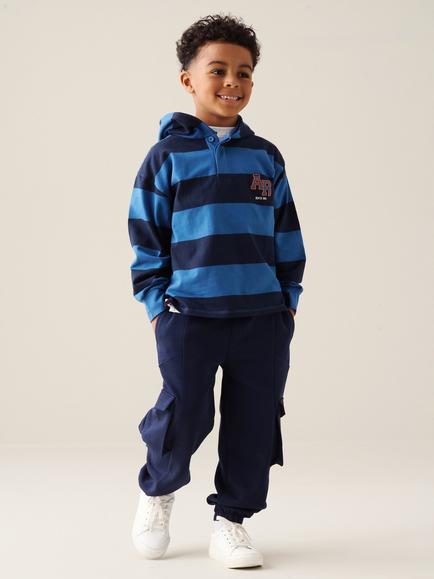 Angel & Rocket Kids' Frank Cuffed Utility Joggers, Navy - view 2, Navy