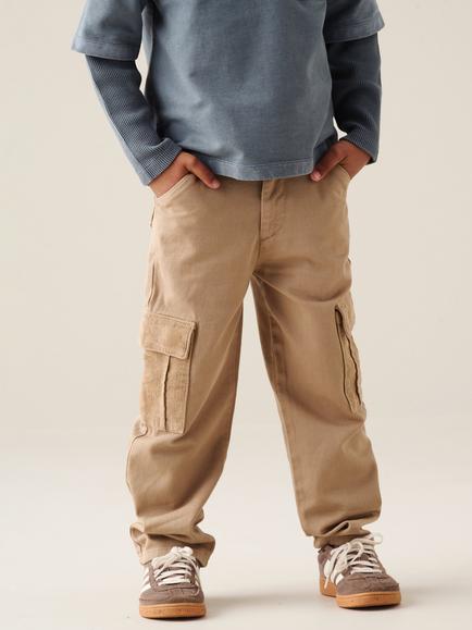 Angel & Rocket Kids' Huson Cargo Trousers, Brown, Brown