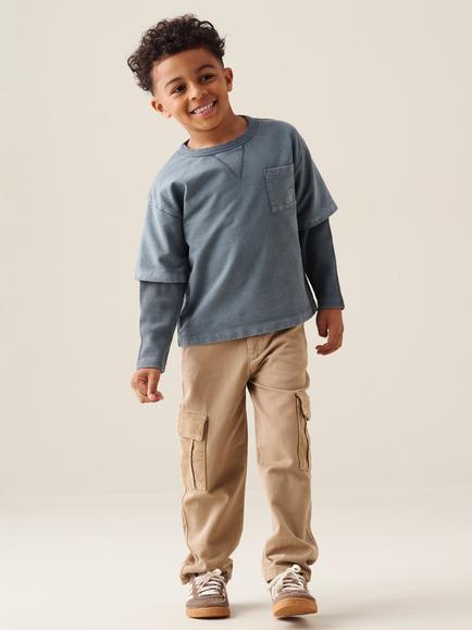Angel & Rocket Kids' Huson Cargo Trousers, Brown - view 2, Brown