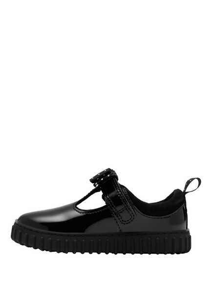 Clarks Kids' Cove Bow T Shoes, Black Patent - view 2, Black Patent