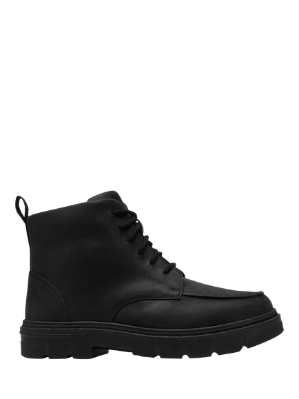 Clarks Kids' Lorcam Hill O Wide Fit Ankle Boots, Black Leather, Black Leather