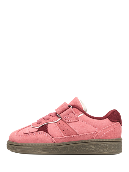 Clarks Kids' Cypress Pop K Suede Trainers, Pink - view 2, Pink