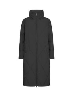 MOS MOSH Ahla Quilted Long Down Puffa Coat, Black, Black