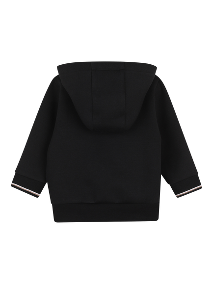 BOSS Baby Cotton Zipped Hoodie, Black - view 2, Black