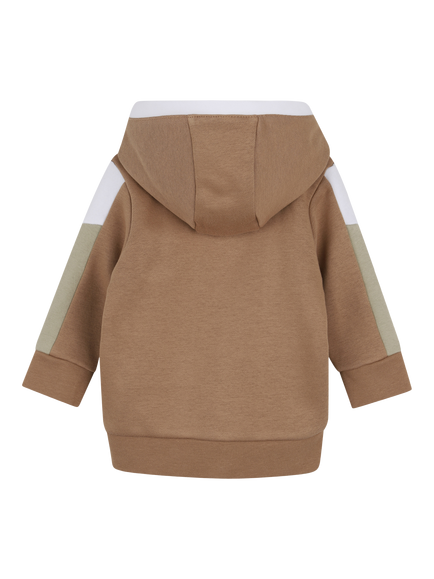 BOSS Baby Colour Block Zip Hoodie, Cookie - view 2, Cookie