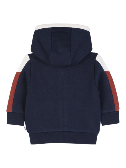 BOSS Baby Colour Block Zip Hoodie, Navy - view 2, Navy