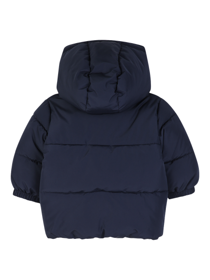 BOSS Baby Hooded Puffer Jacket, Navy - view 2, Navy