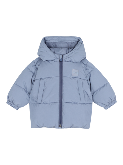 BOSS Baby Hooded Puffer Jacket, Lavender Blue, Lavender Blue