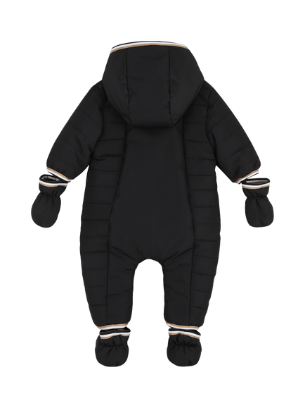 HUGO BOSS Baby Hooded Padded Pilot Suit, Black - view 2, Black